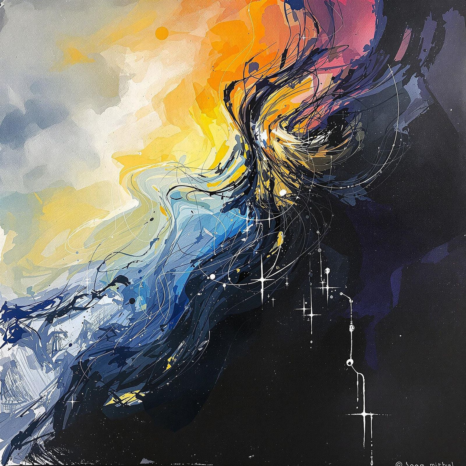 Surreal Landscape of Hope and Light in the Dark