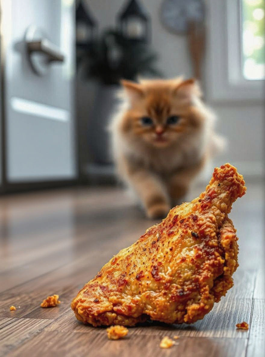 Close-up of Fried Chicken Rescue Mission