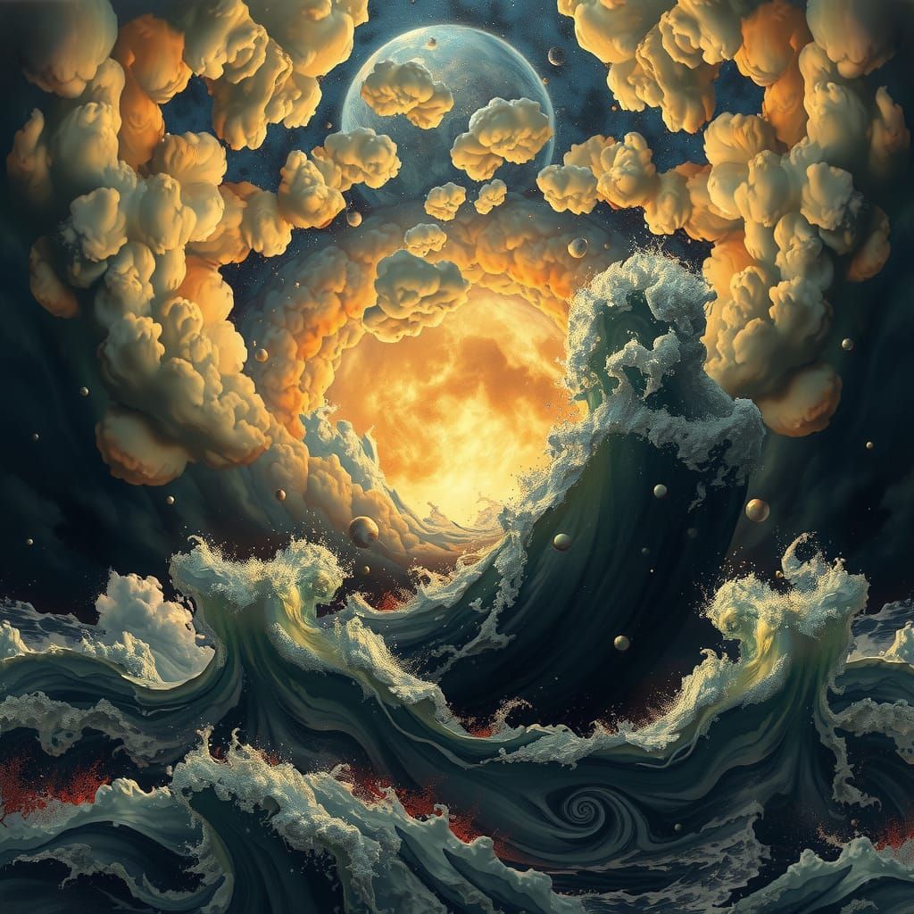 Turbulent Storm Clouds in Ravaged Mindscape