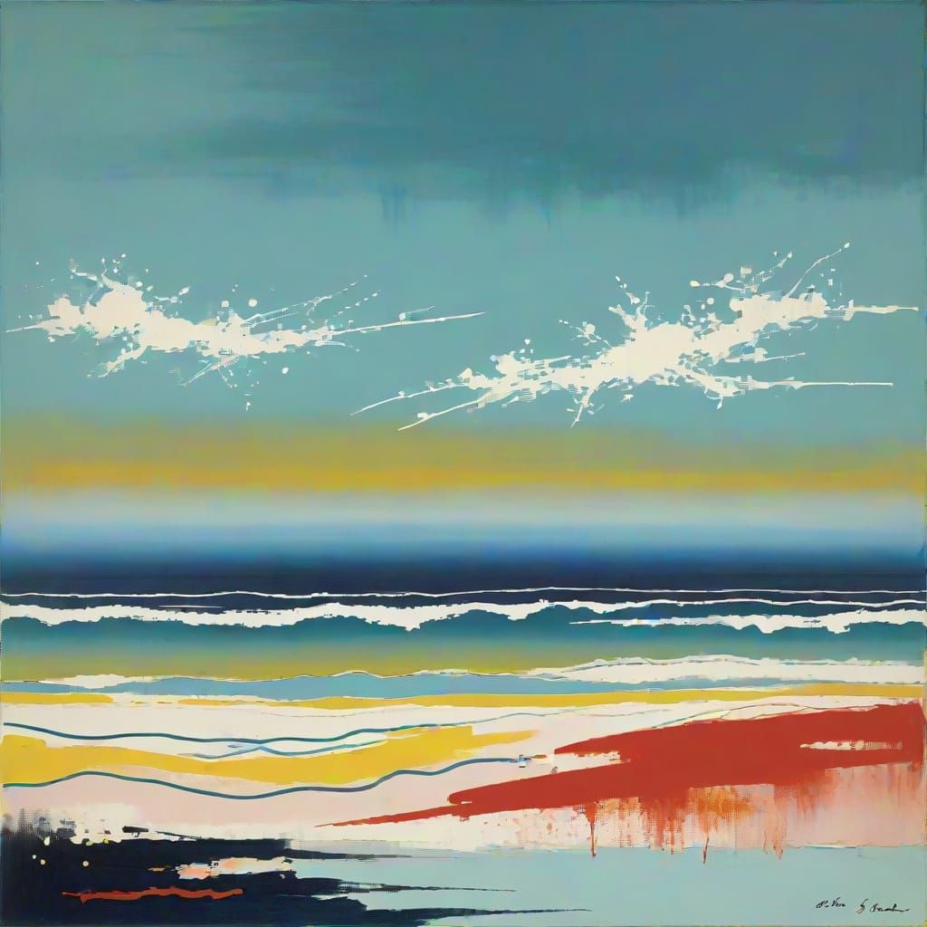 Serene Morning on  the Still Ocean