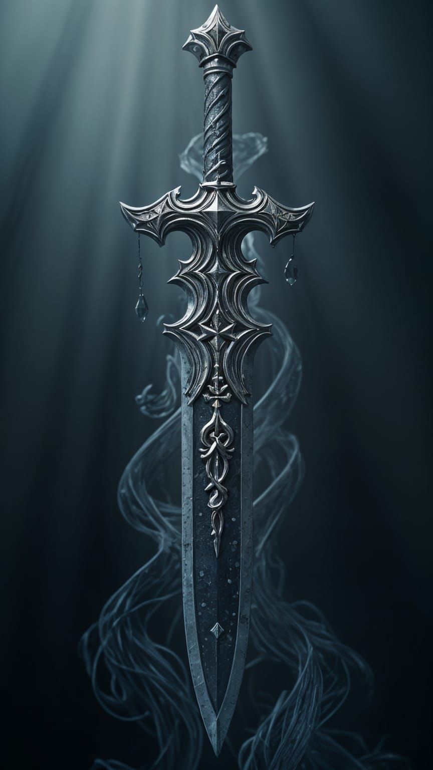 Ancient Dagger in Living Darkness, Anime-Inspired 3D Concept...