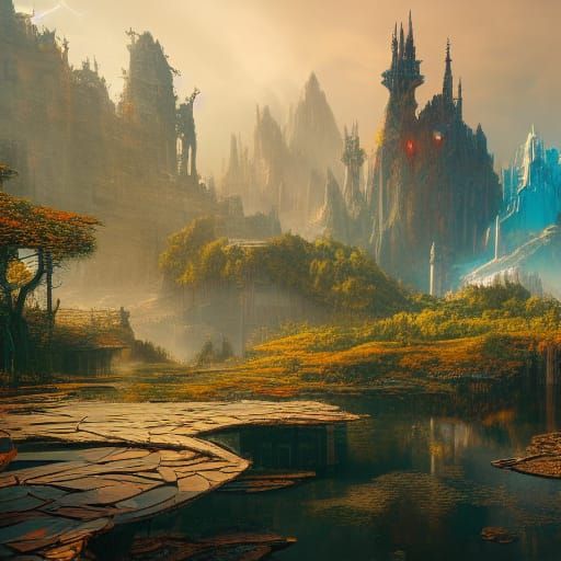 Fantastical Future World Concept Art
