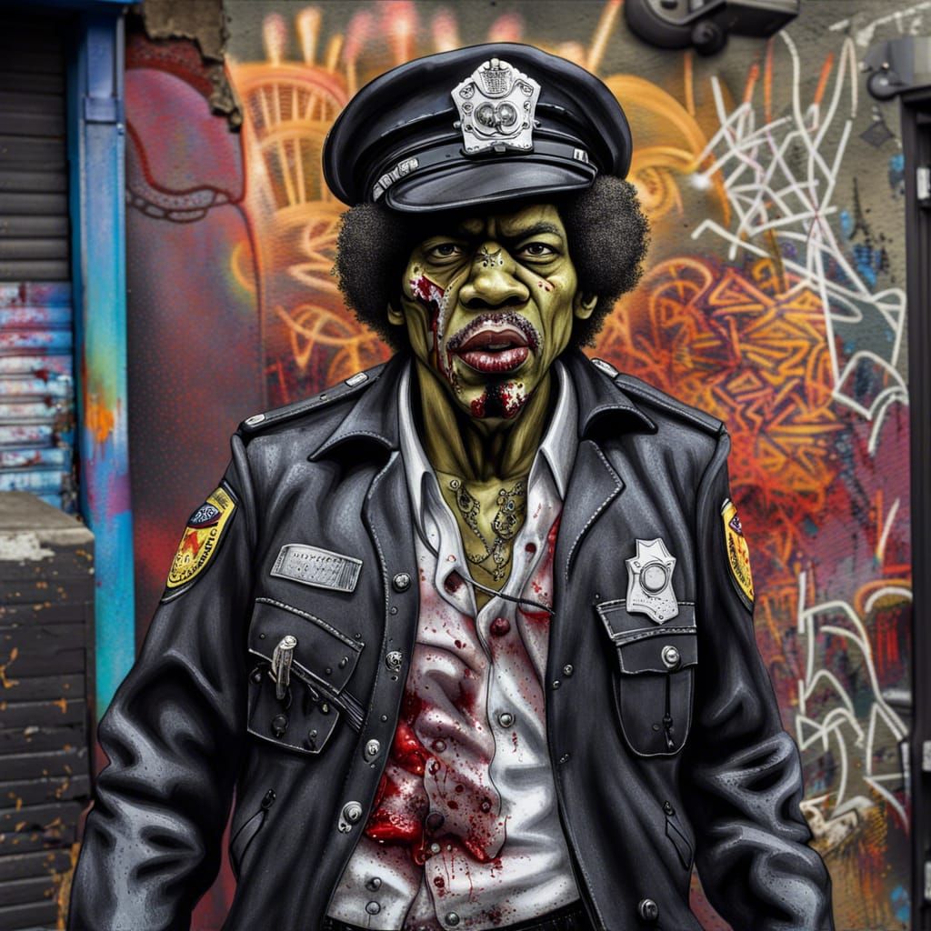 Jimi Hendrix Police Zombie
