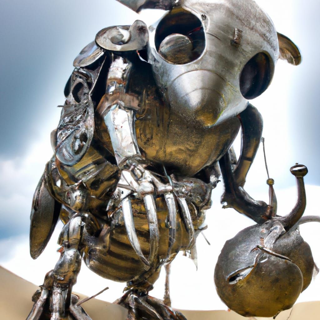 Robotic Armadillo Sculpture Inspired by Sophie Ryder