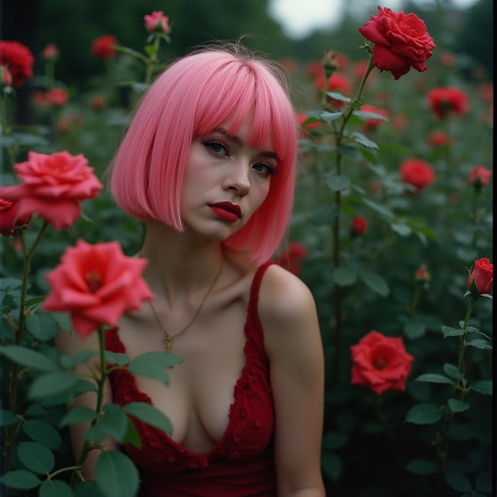 Ethereal Garden Goddess in Neon Bloom