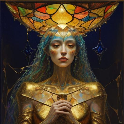 Tarot-Sutured Soul Chamber in Neo-Impressionist Style