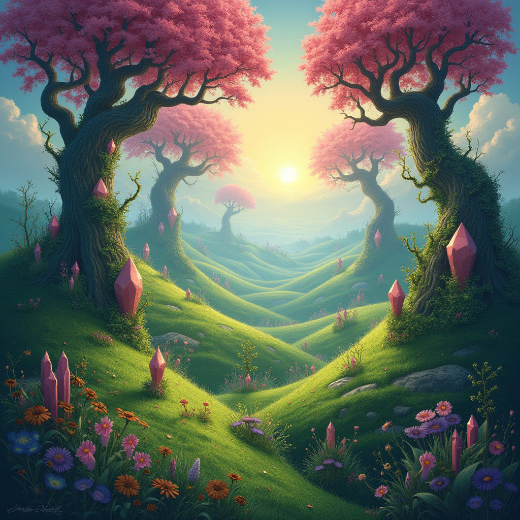 Fantastical Realm of Vibrant Colors and Magic