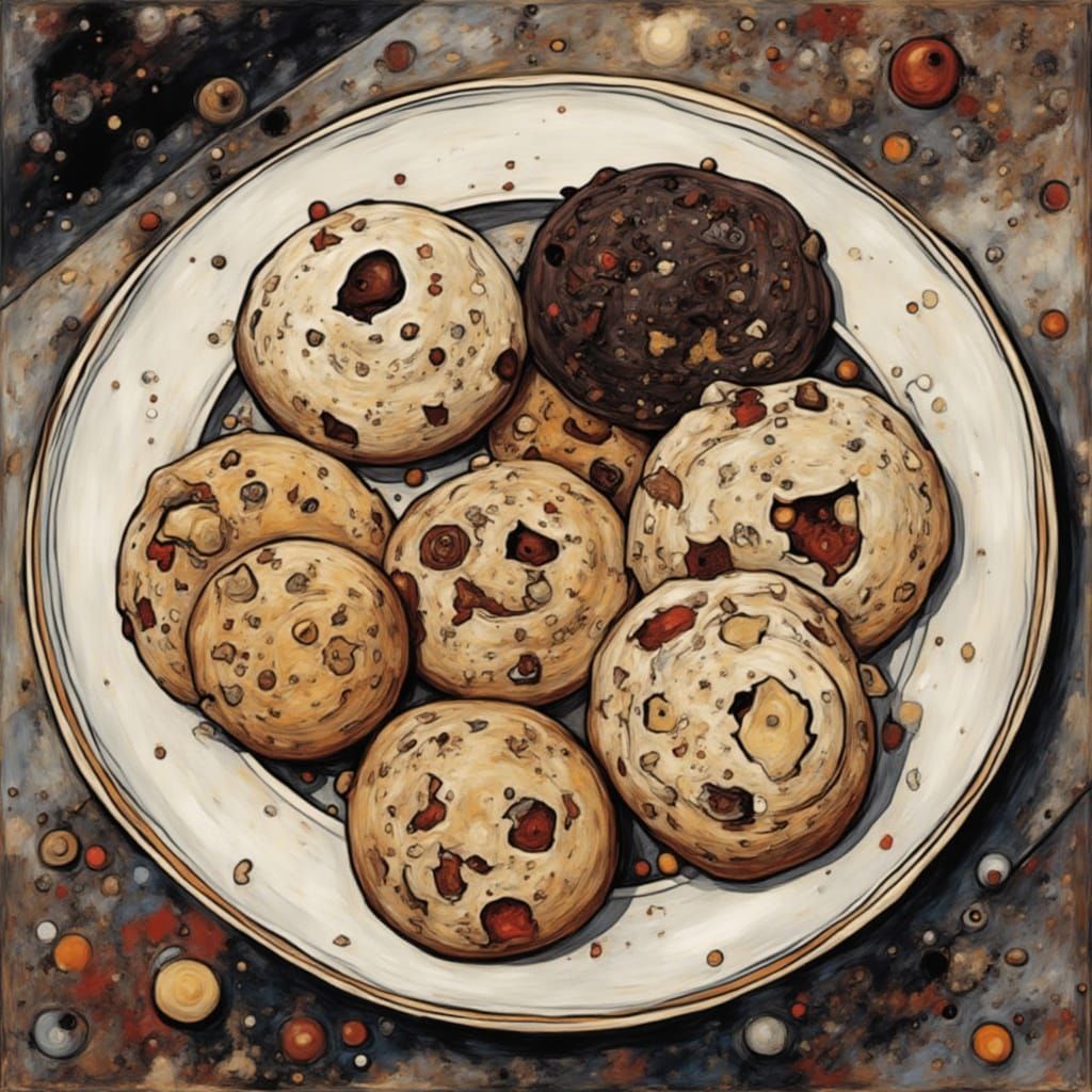 Delicious Ink Cookies on a Plate