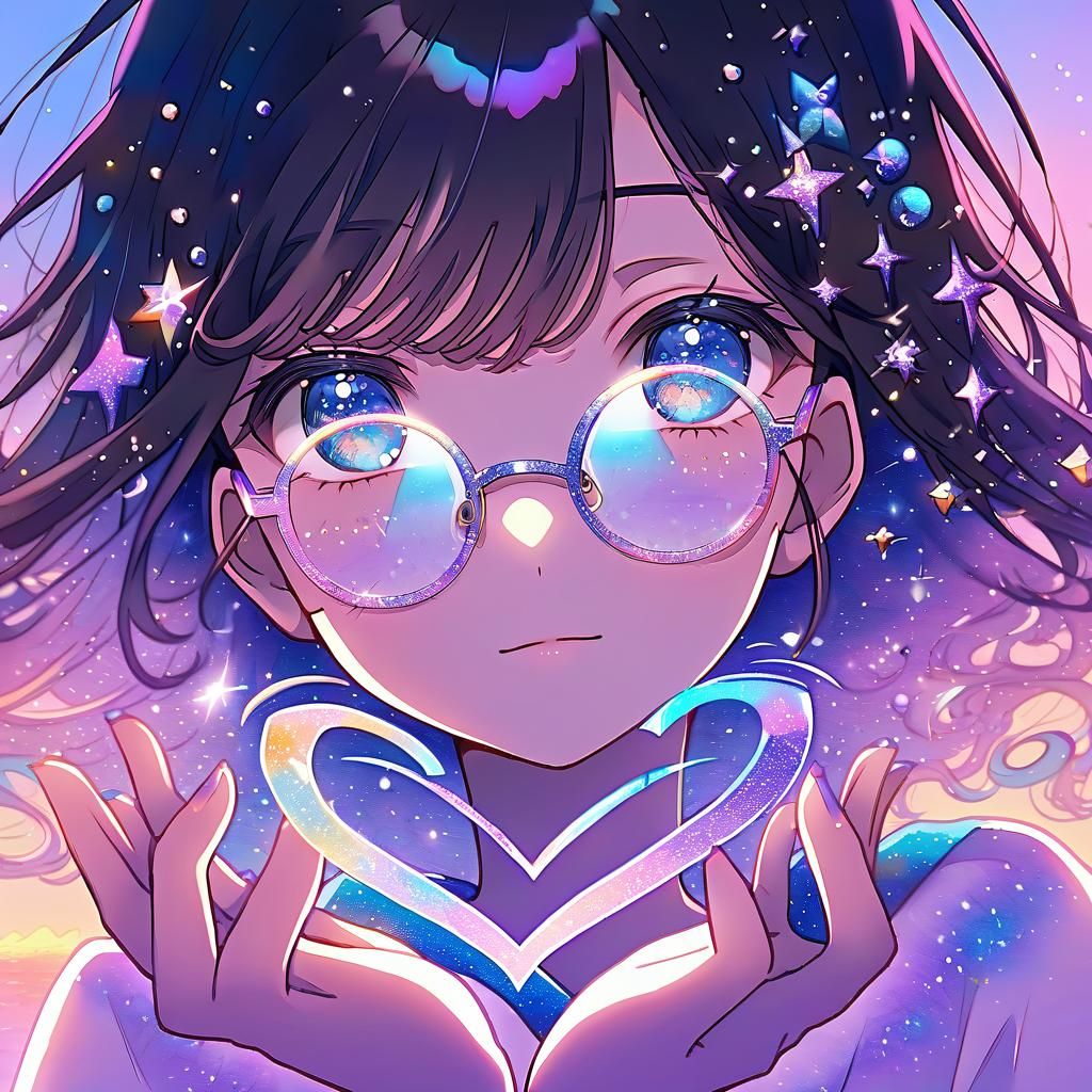 Angelique Anime Goddess in Pastel Sunset