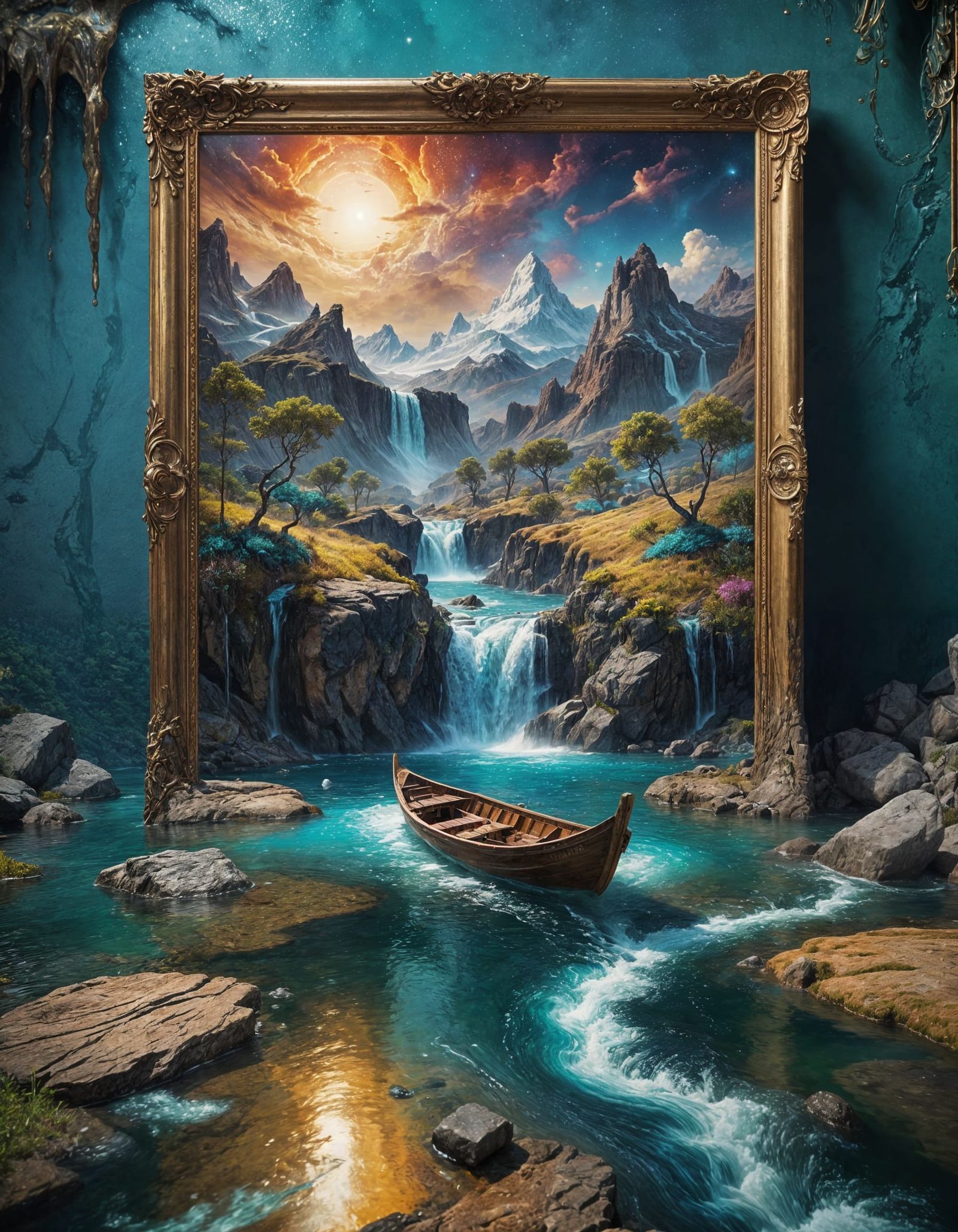 River runs thru it
Prompt: