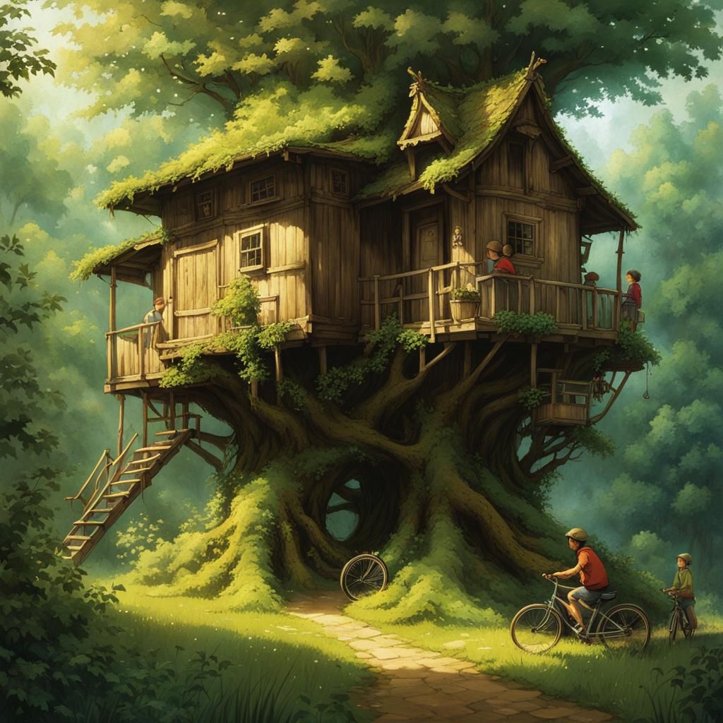 Nostalgic Childhood Adventures in Painterly Style