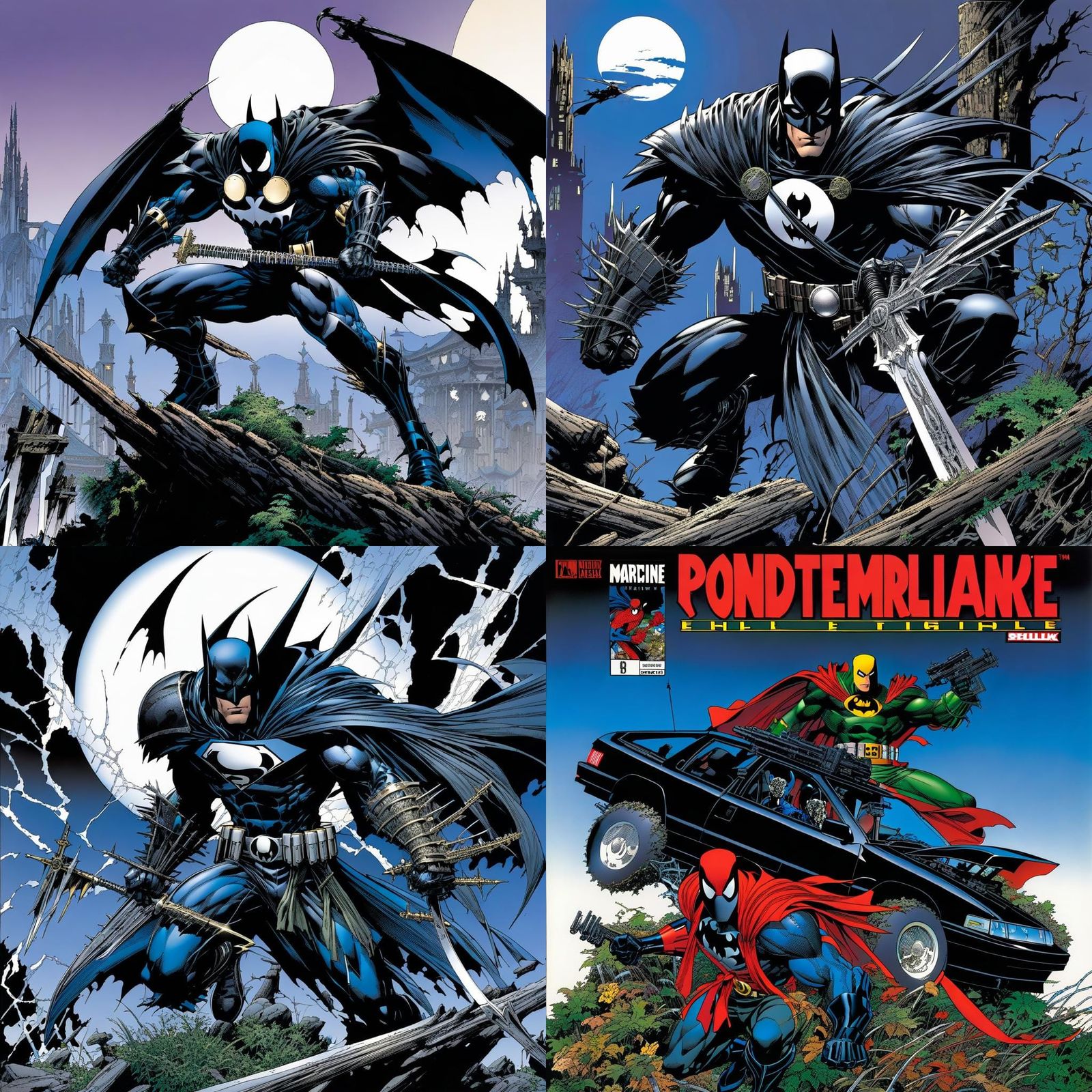 Dynamic Comic Art Style of the 1990s