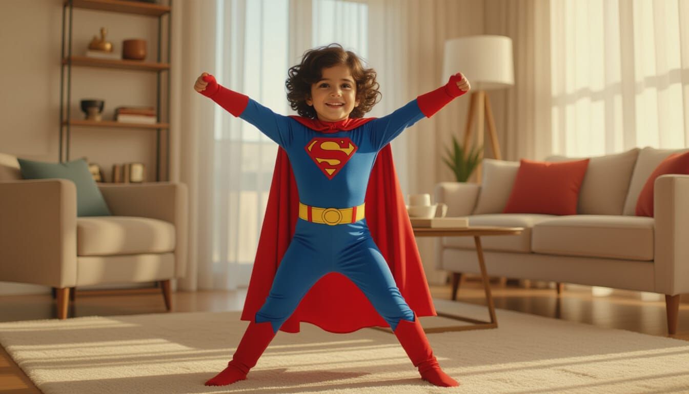 Child as Arabic Coffee Pot in Rockwell Style