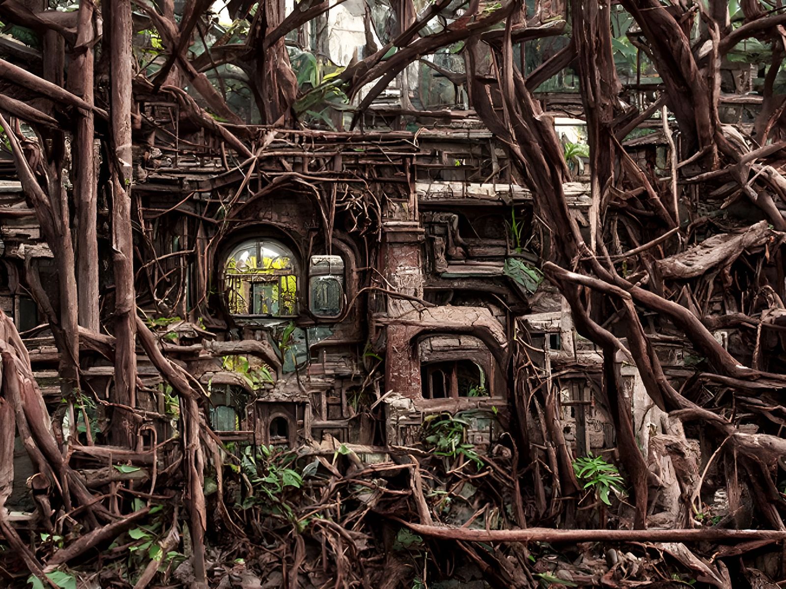 Jungle Ruins: Post-Apocalyptic Stone Houses