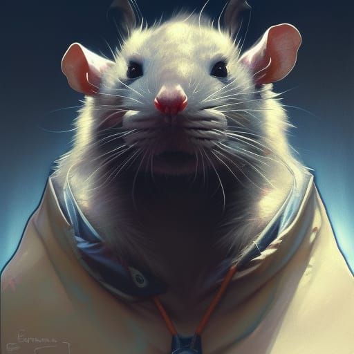 Hyperdetailed Rat Portrait in Dynamic Lighting