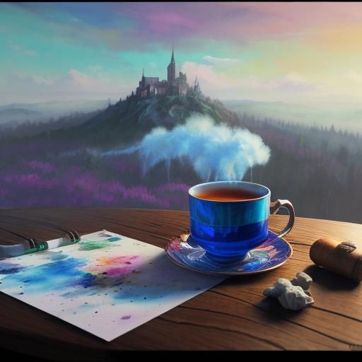 Hyperrealistic Tea Cup with Sleepy Time Tea