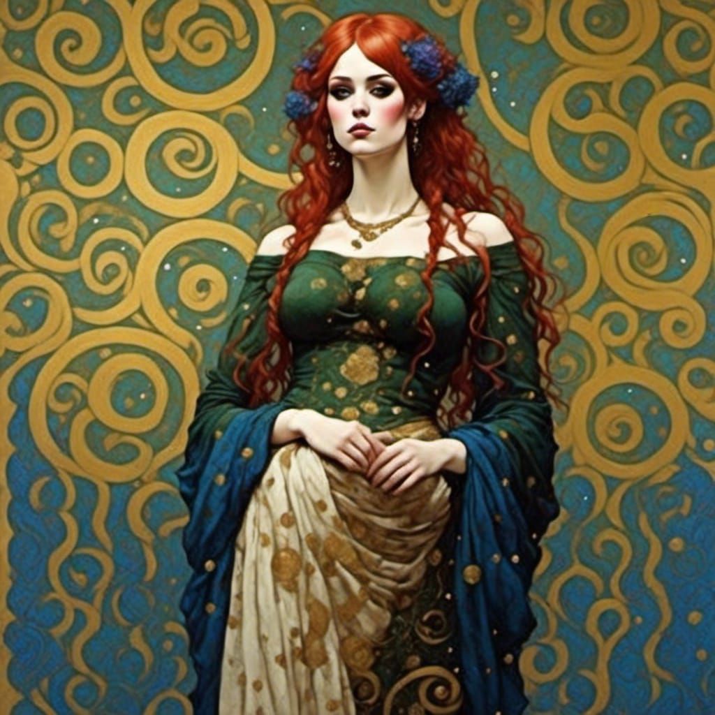 Renaissance Woman in Expressive Portrait