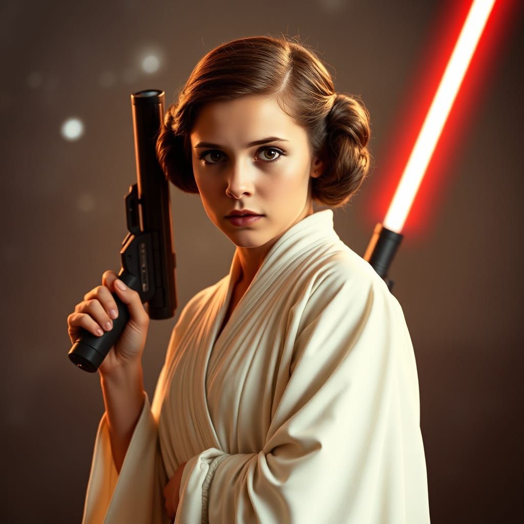 Millie Bobby Brown as Iconic Princess Leia in Star Wars Eleg...
