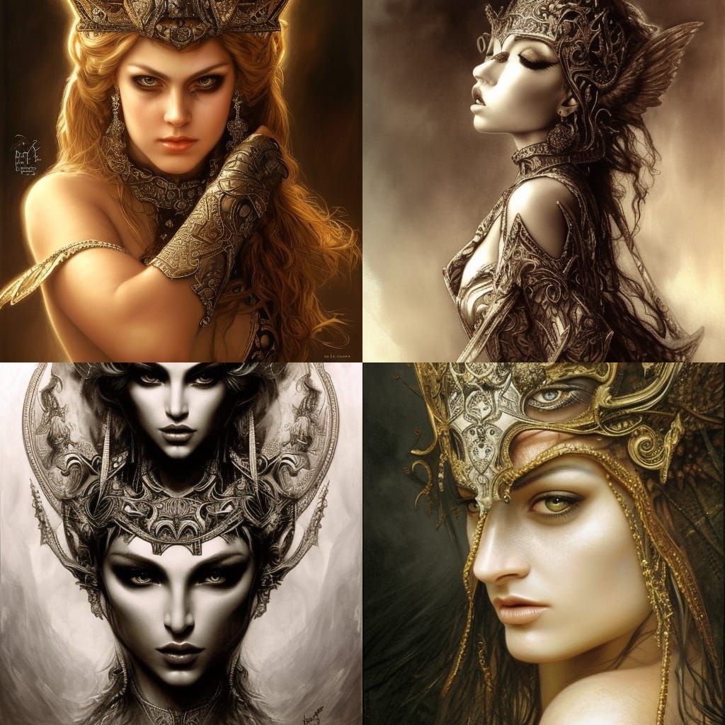 Angry Queen Chess Piece in Hyperdetailed Fantasy Art