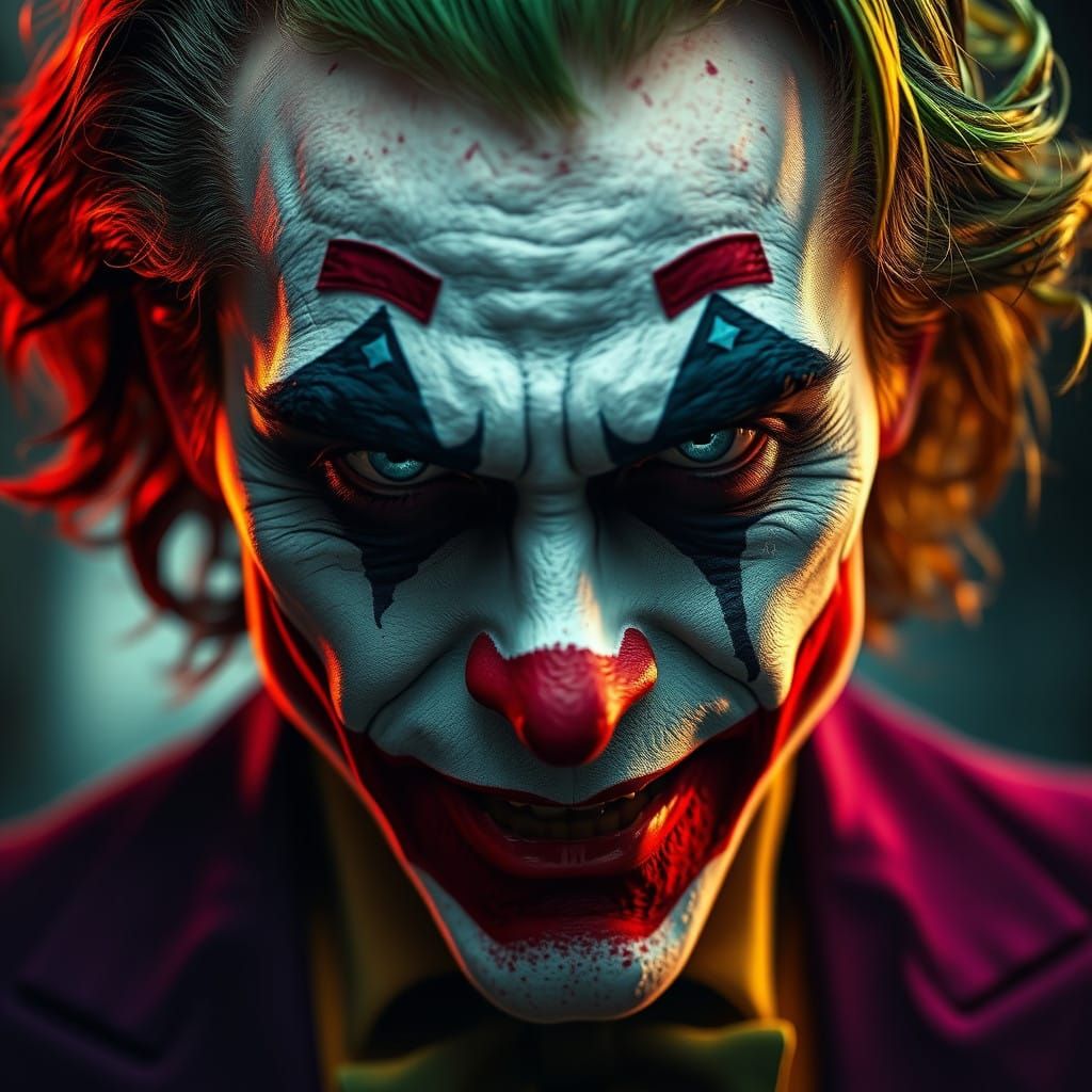 Heath Ledger as the Joker in Epic Cinematic Portrait