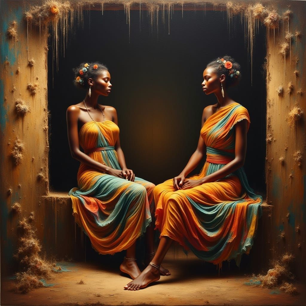 Ethereal Magic Sisters in Rustic Mud Hut