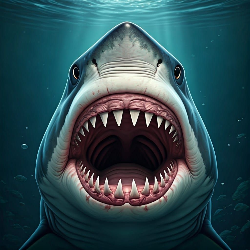 Majestic Shark Portrait in Vivid Detail