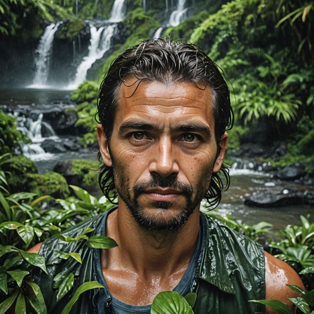 Lush Portrait at Takamaka Falls in Macro Photography