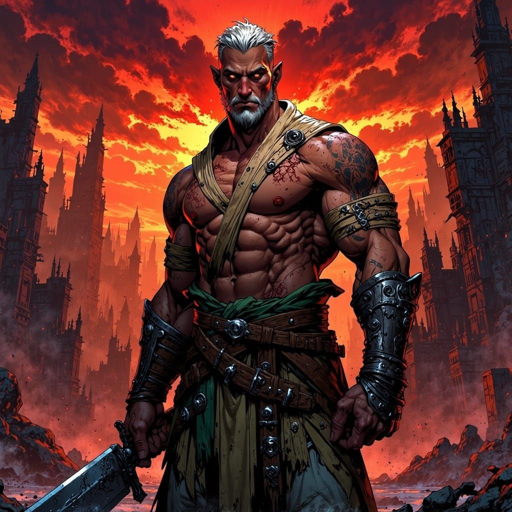 Martial Arts Master in Post-Apocalyptic Ruins