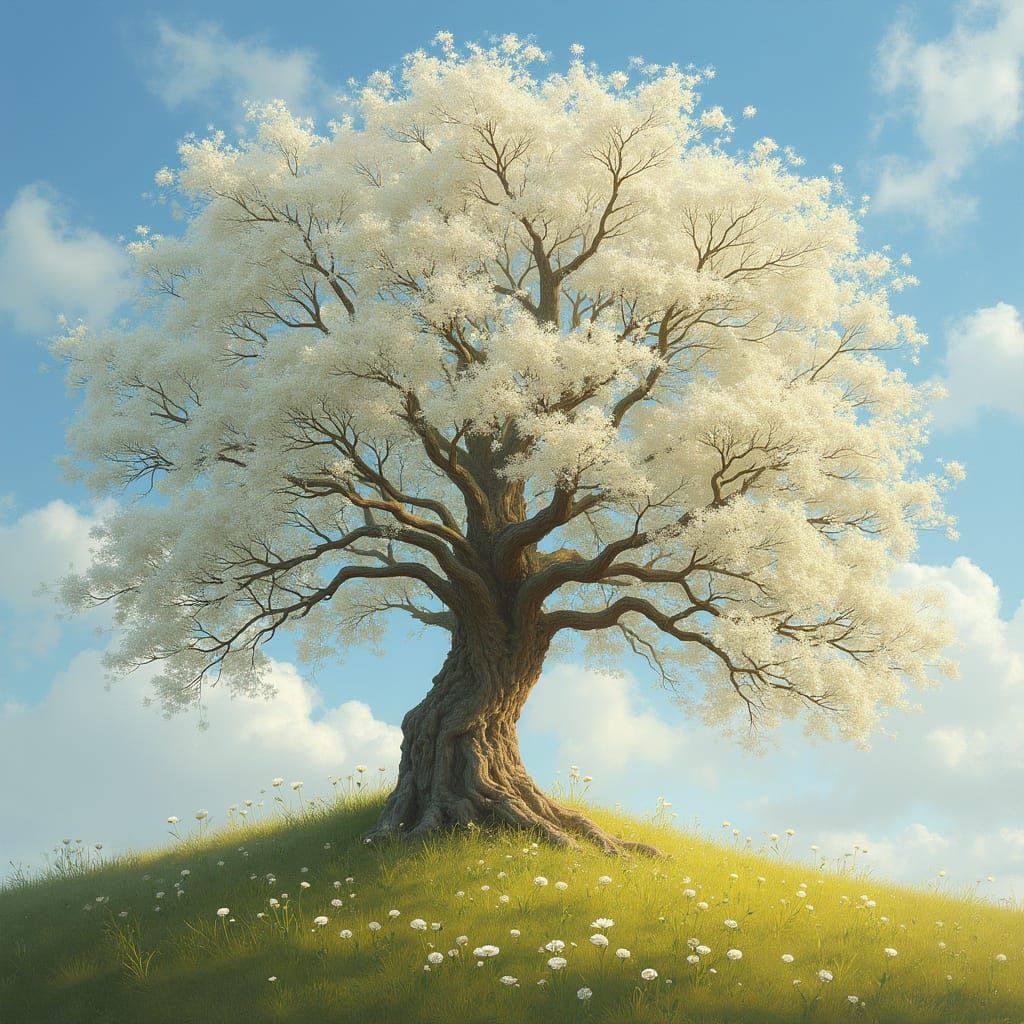 Dandelion Tree in Impressionist Style