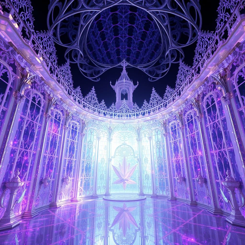 Surreal Crystal Palace Radiates Ethereal Light