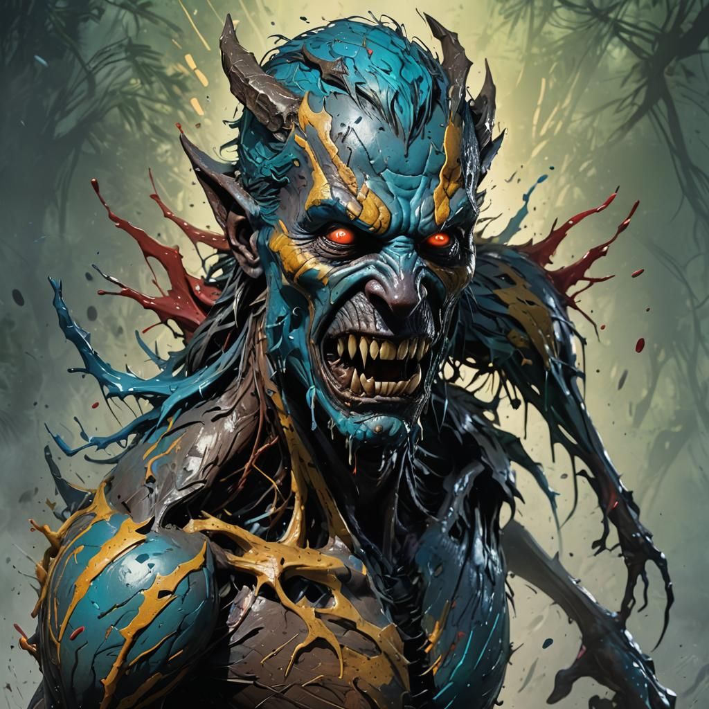 Detailed Skin Walker Concept Art in Color