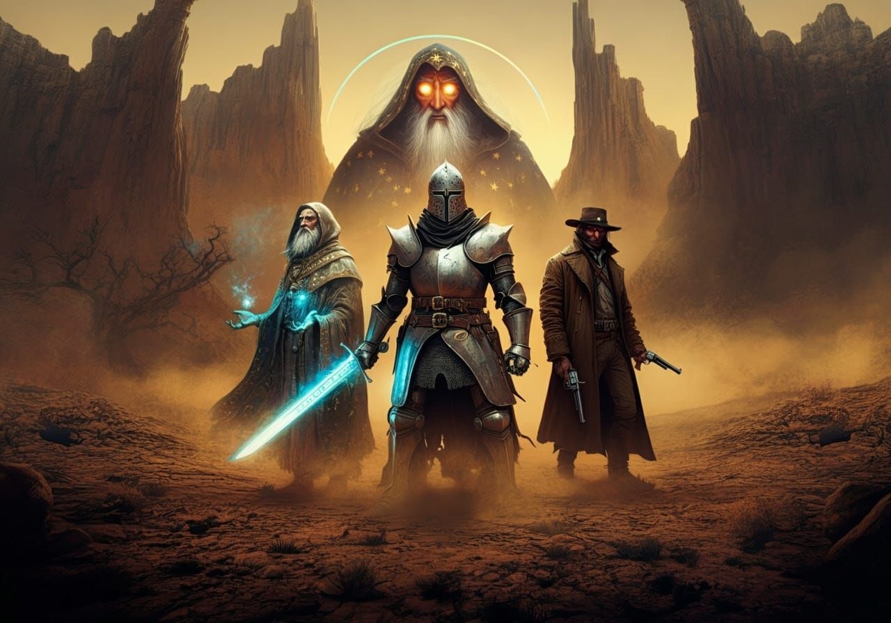 Ethereal Gunslinger in a Mystic Frontier