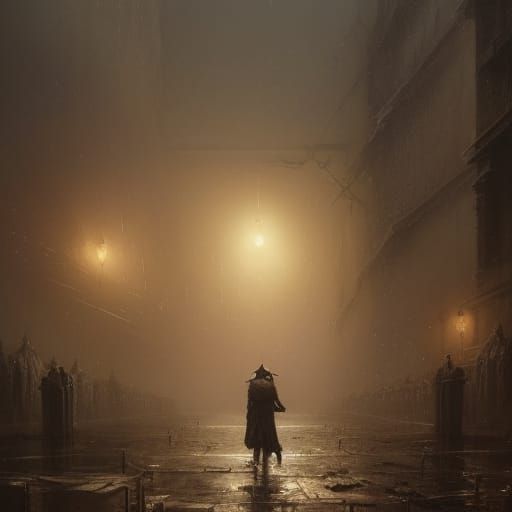 Dark Fantasy Martyr Scene with Dynamic Lighting