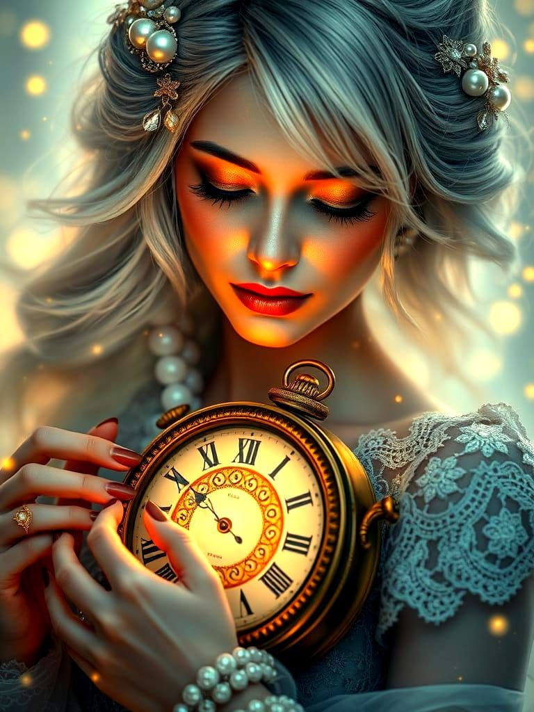 Ethereal Goddess in Luminous Splendor