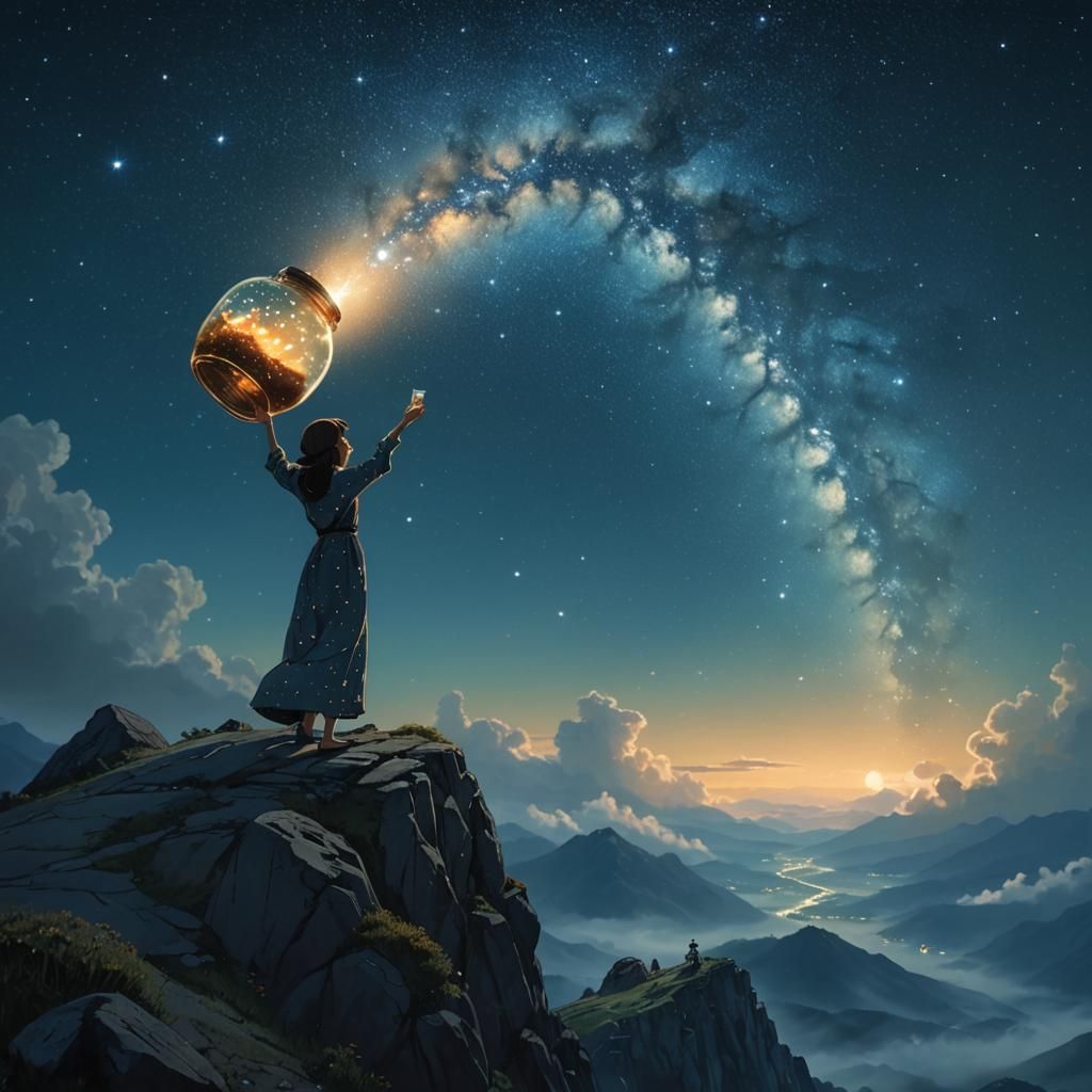 Milky Way Escape: Dreamlike Night Sky Scene