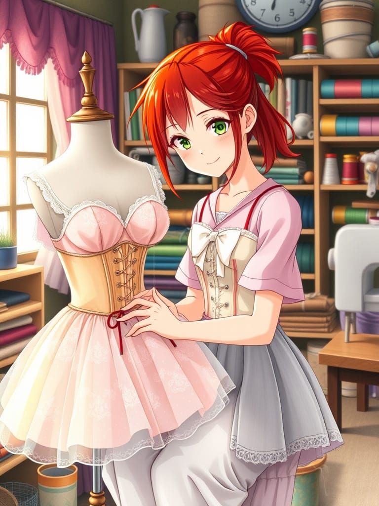 Adding the skirt and corset!