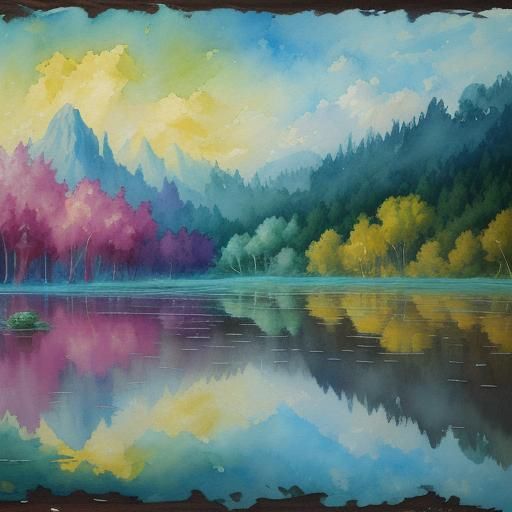 Gouache Watercolor of Lost Objects, Impasto Style