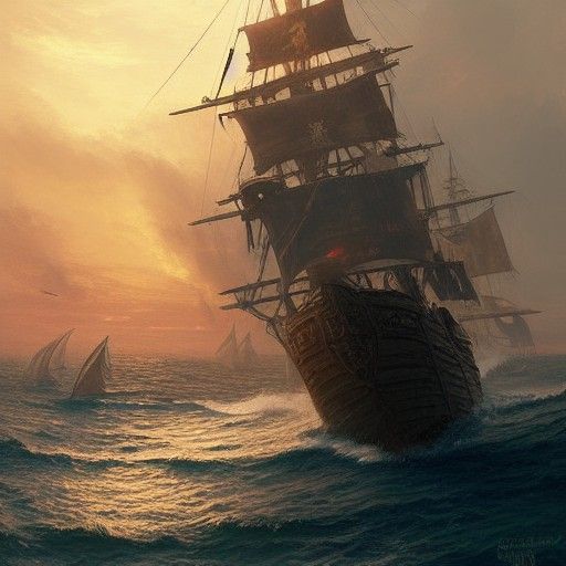 Pirate Ship Battle: Black Sails vs. Flying Dutchman