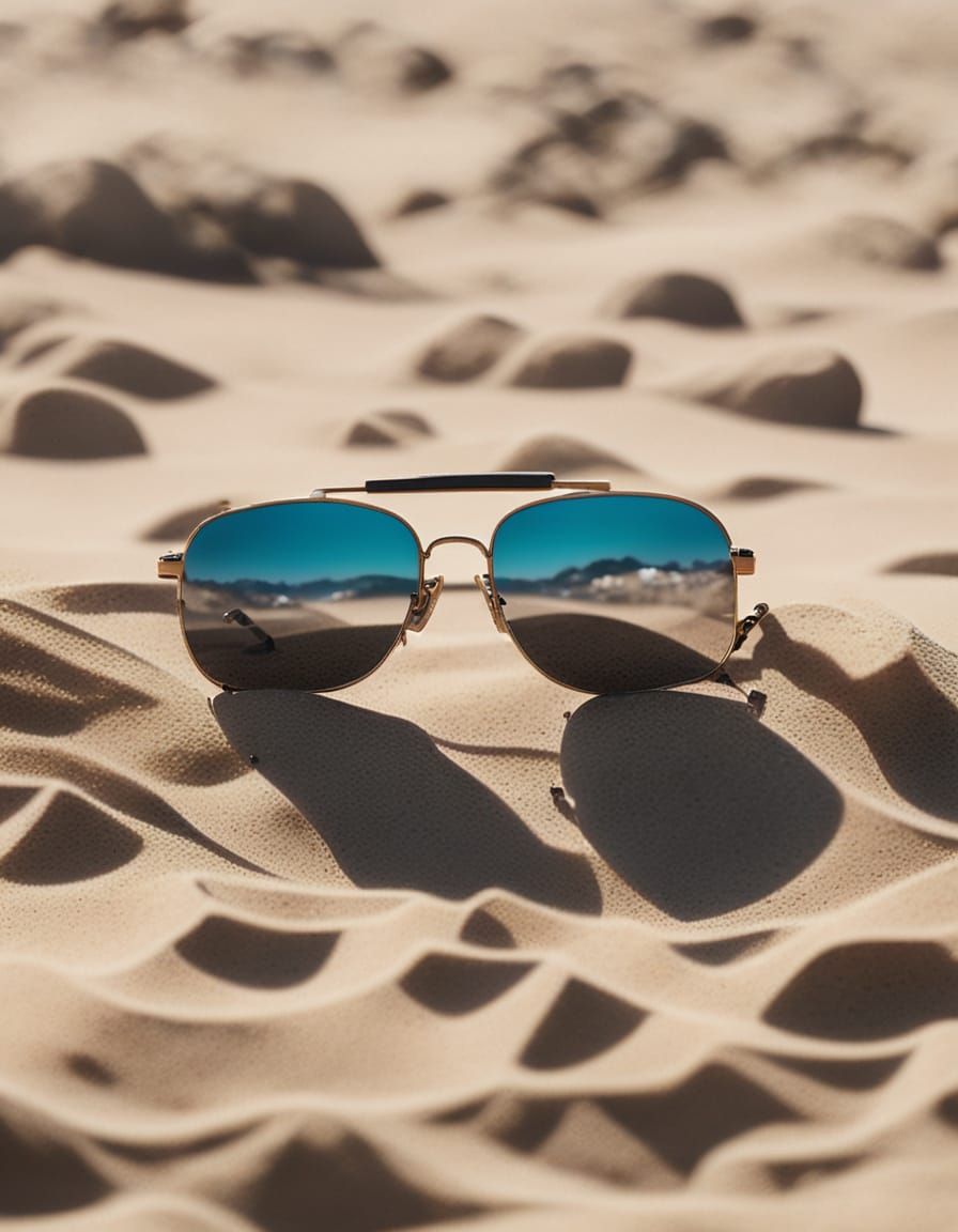 Sunglasses on Sand: Close-Up Beach Scene