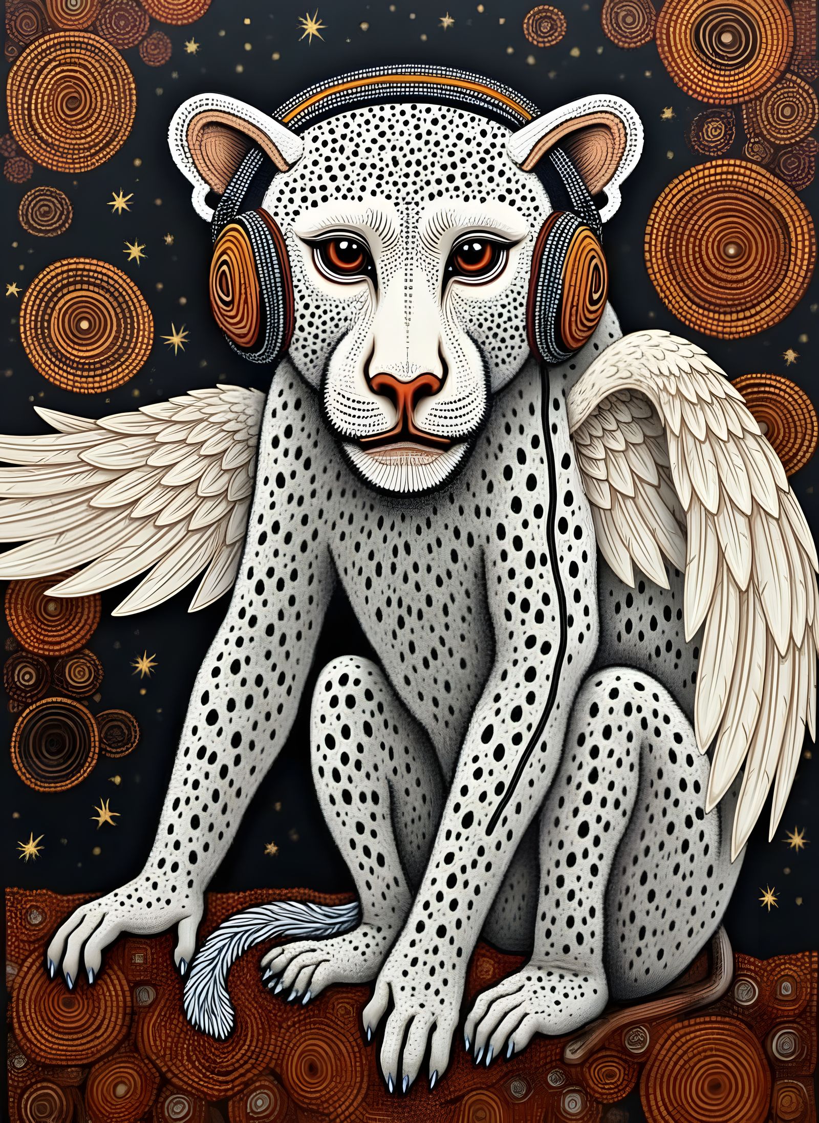 The flying leopard monkey gets his groove on