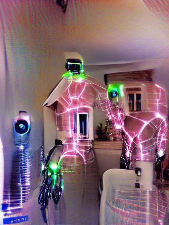 Cyborgs in a Futuristic Home