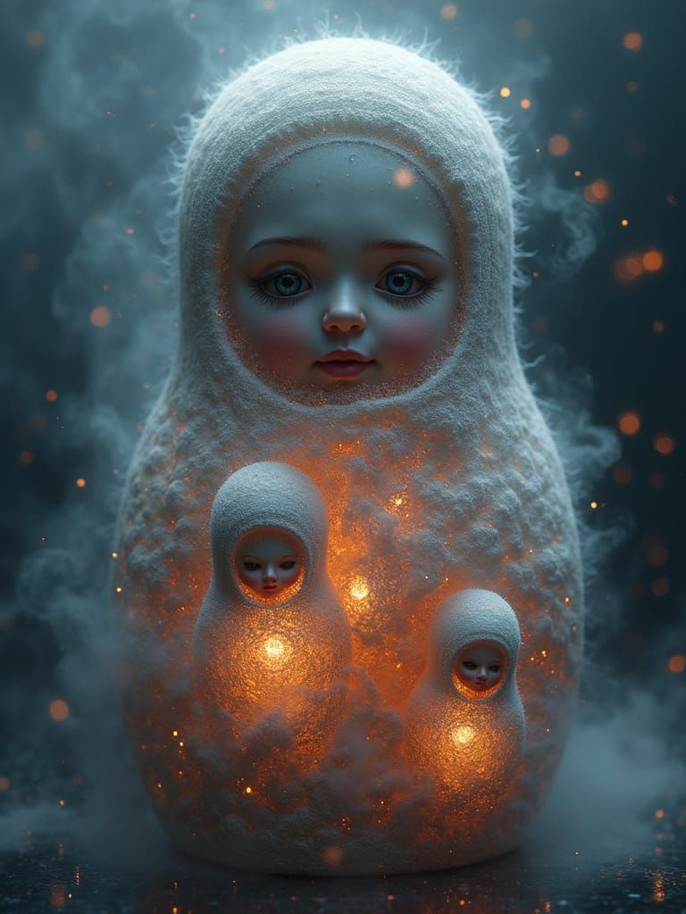 Giant Cutaway Cyber Matryoshkas