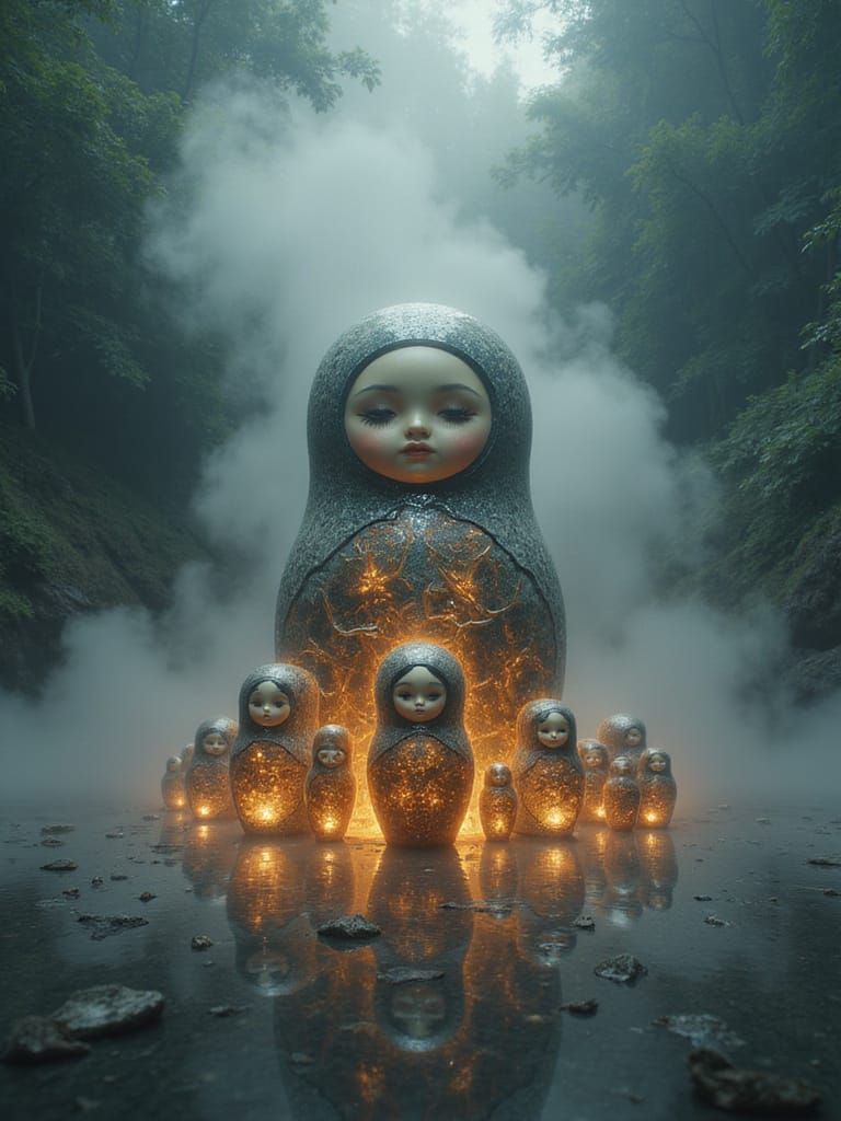 Giant Cutaway Cyber Matryoshkas