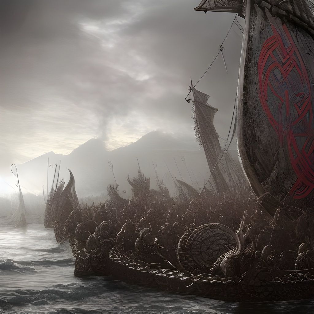 Viking Invasion in Renaissance Geometric Style
