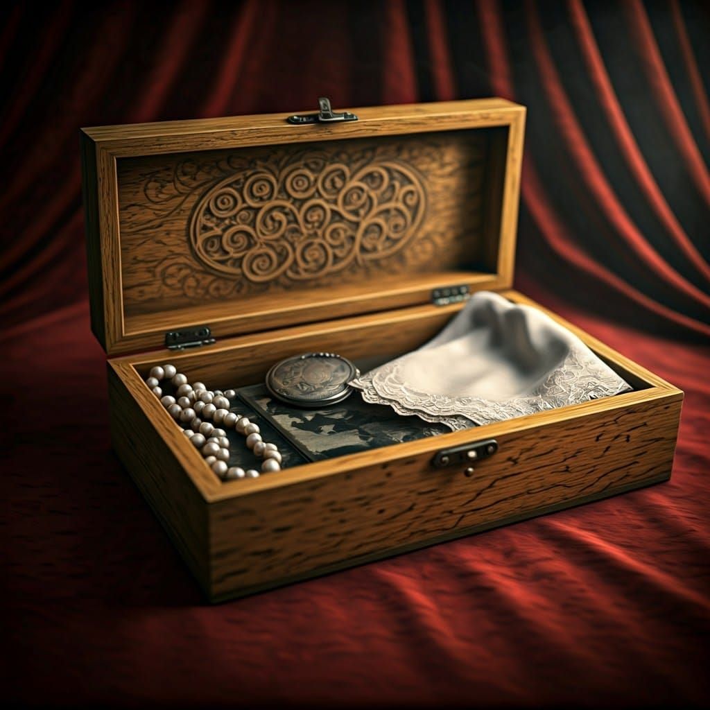 Warm Keepsake Box with Treasured Sentiments in Velvety Darkn...