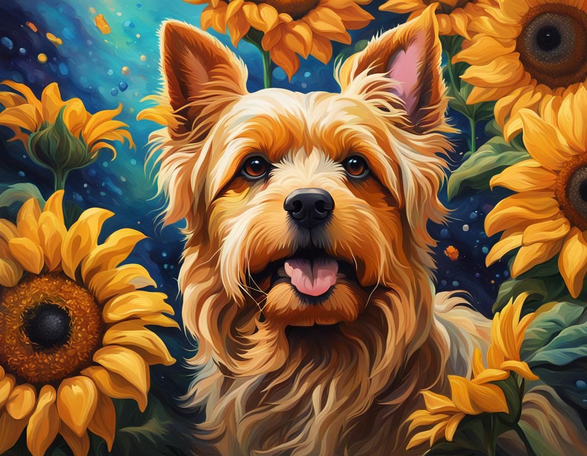 Hyperrealistic Splash Art of Golden Retrievers and Pets