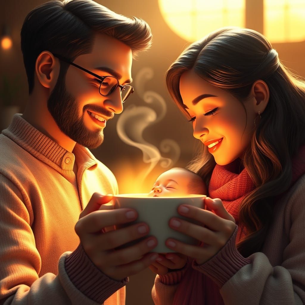 Tender Moment in Whimsical Light