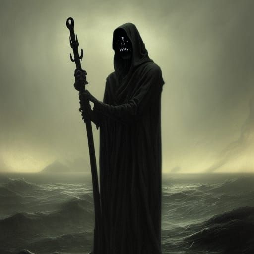 Grim Reaper in Horror Style