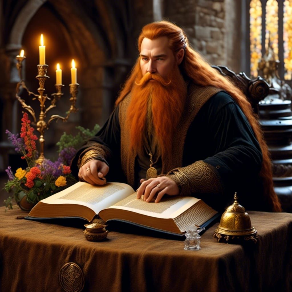 Lord of the Rings Dwarf Portrait in Hyperreal Style