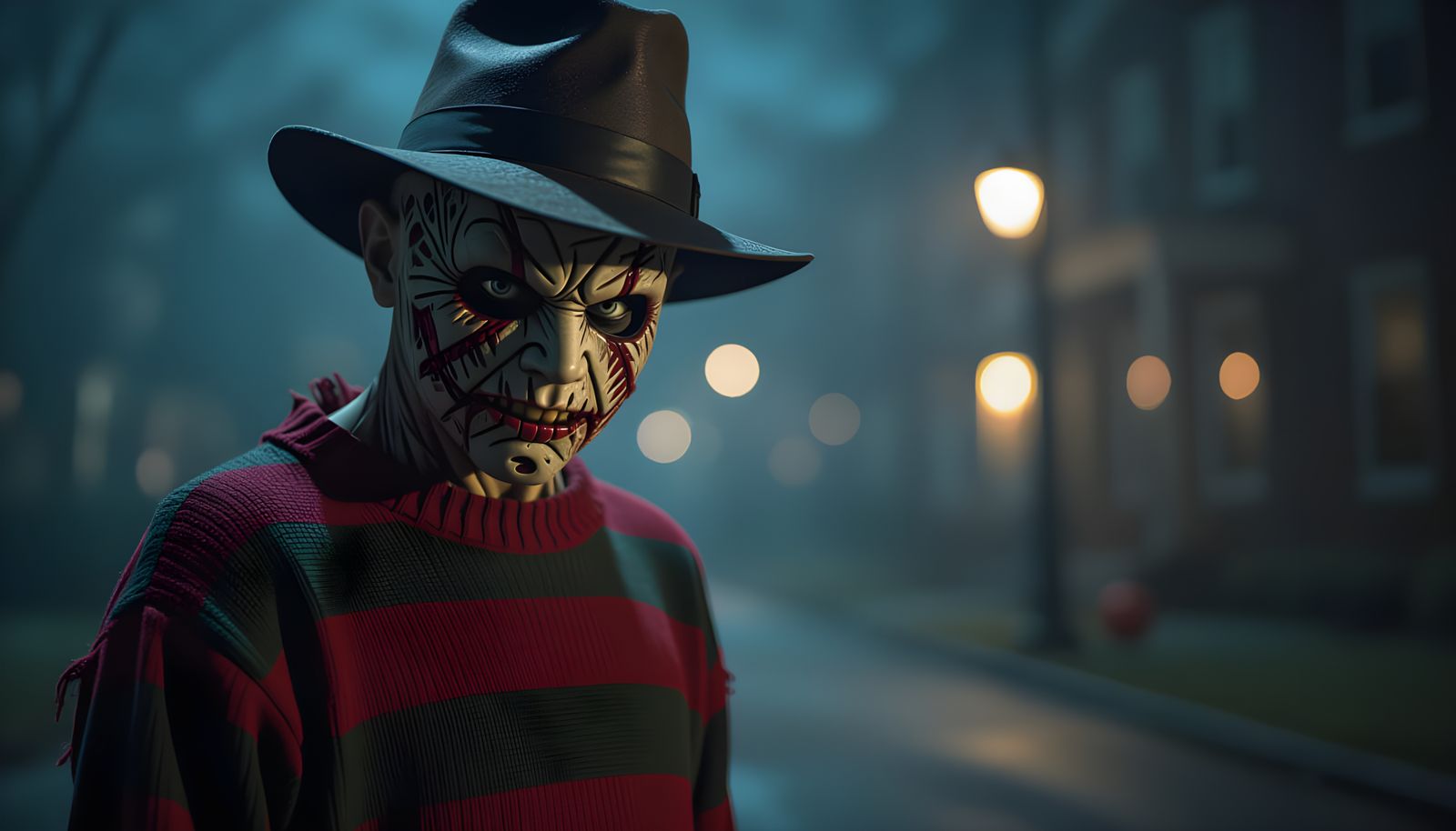 Creepy Halloween Boy with Intricate Details